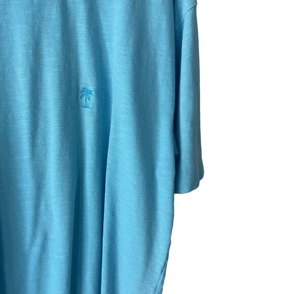 Tommy‎ Bahama Men's Size Large Sky Blue Cotton Short Sleeve Shirt - Picture 4 of 8